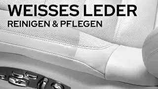 Weißes Leder Reinigen im Porsche Macan S mit KULT Lederreiniger