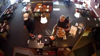 Cell Phone Theif at Grumpy's Cafe Caught on Tape