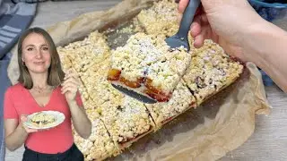 Bester Pflaumenkuchen nur 1 Teig f&uuml;r Boden+Streusel
