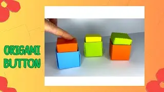 How To Make Origami Button Toy!🟥Fun Origami DIY Craft!