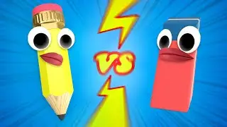 Pencil VS Eraser | Millimone | Kids Songs and Nursery Rhymes