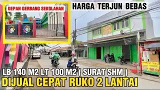 Dijual Cepat Ruko 2 Lantai Harga Terjun +Hadap Persis Sekolahan dan Di Jalan Raya Angkot