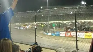 2018 Eldora Dirt Derby - Restart Crash