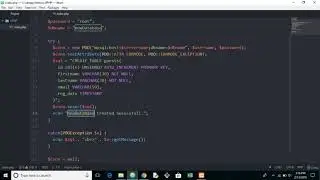 2  Creating a Table in database using PDO || PHP