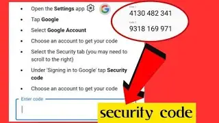How To Get Security Code For Google Account 2024