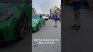 Kid&rsquo;s Dream Car / Asks for Porsche GT3 RS Ride! #car #porsche #kids