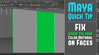 Maya Quick Tip 25: FIX - Green Polygon Material Color on Faces
