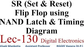 SR Flip Flop using NAND Latch & Timing Diagram :Lec-130
