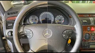 Disaster Detailing  | Cleaning Dirtiest EVER Car Steering wheel Mercedes
