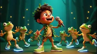 Freddy the Frog Played Funky Beats 🐸🥁 | Groovy Frog Rhyme for Kids | LULLABY KIDS