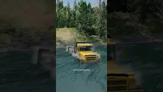 Dump truck driver through river #beamngdrive #dumper #truck #india #river #shorts #shortvideo