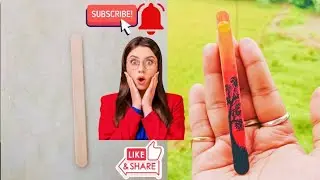 Easy Book mark with icecream stick idea || Stone art with Aneeta || Easy painting looking gorgeous