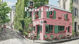 𝐏𝐚𝐫𝐢𝐬 𝐂𝐚𝐟𝐞́ 🌹 French Instrumental Music Playlist | Soft Jazz Tunes at La Maison Rose