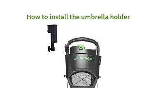 How to install the umbrella and cup holder. And other storage space on DW Golf Push Cart. -DW 杯架伞架等