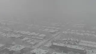 DRONE FOOTAGE: Snowy Cherry Creek Neighborhood in Denver, CO.