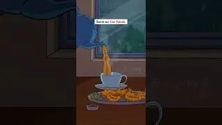 Barish aur chai-pakode 🤌#monsoon #rain #rainyday #chai #tea #pakoda #animation #cartoon #shorts