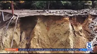 Major route to Big Bear wiped out by tropical storm remnants