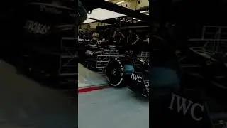 Mercedes W14 released from the garage 🖤 #f1 #formula1 #shorts #mercedes #wintertest #georgerussell