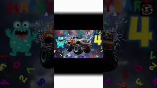 Monster Truck Number Thunder | Number Song for Kids #kidsshorts #kidsmusic #monstertruck #numbers