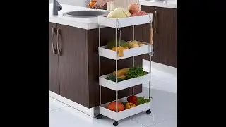 Multi-Functional fruits vegetable bathroom plastic Storage Rack Trolley