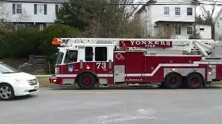 Yonkers FD Ladder 73 passes Squad 11 on a run