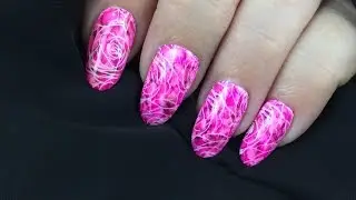 Rose Petal Sharpie Nail Art With Stamping