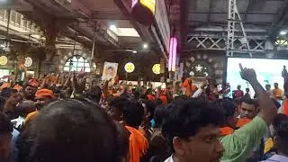 Maratha Morcha Mumbai CSTM Railways Station #maratha #marathamorcha
