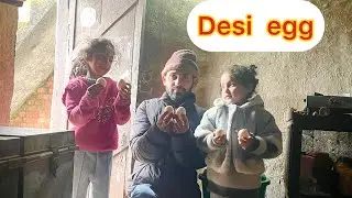 Pahadi blog and eating desi egg 