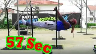 New WORLD RECORD front lever hold (2020) 57 Second