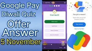 google pay quiz answer 5 Novembar | google pay answer today  | google pay quiz answers today