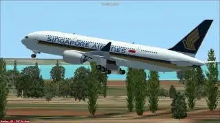 Singapore Airlines Airbus A370 Concept departing from Singapore's Changi Airport