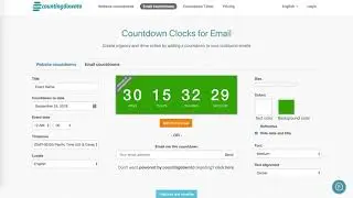Add a Countdown Clock to your Constant Contact Email