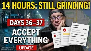 DoorDash Accept Everything Challenge Update | Days 36&ndash;37 &mdash; 14 Hour Day, Rent Due & Still Grinding
