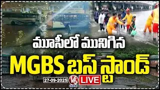 LIVE : MGBS Bus Stand Submerged Due to Musi River Overflow&nbsp;|&nbsp;V6&nbsp;News
