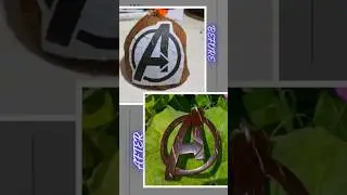 &bull;~AVENGERS~&bull;Logo keychain handcrafted from  coconut shell 🌴🥥 #handmade #thenga  #jewelersaw #coconut