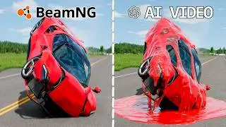 BeamNG vs AI Video (Car Crashes) #02