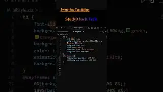 Swimming Text Effect #coding #shorts #css