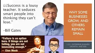 Why Some Businesses Grow and Others Remain Small - Business Studies 1.3.3