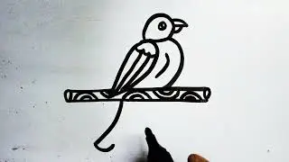 22 से पक्षी का चित्र कैसे बनाएं | How to draw bird drawing easy from number