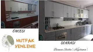 Bianca Stella | Mutfak Dolabı Boyama | Kaplama Nasıl Sökülür | Mutfak Dönüşümü | Kitchen Cupboard