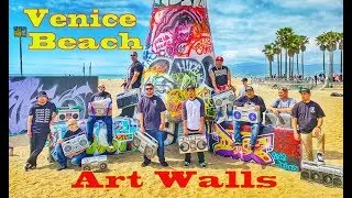 hip hop and graffiti art at the world famous venice beach california art walls