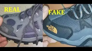 North Face shoes real vs fake.  How to spot counterfeit Northface boots