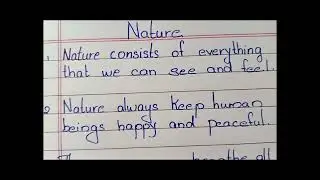 5 lines on nature/Essay on nature in english.