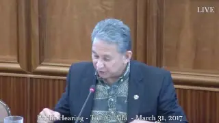 Public Hearing - Tom C. Ada - March 31, 2017
