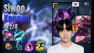 Siwoo Top Kennen vs Irelia lol KR solo rank Full Game 16.1 | 시우 케넨 vs 이렐리아