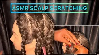 20 Minutes of Scalp Scratching ASMR | hair braiding | Water massage for deep sleep 