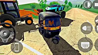 ​🛺 Auto Rickshaw vs Heavy JCB Machine! 💥 (Music: Sidhu Moose Wala BGM) 🔥 Indian Bike Driving 3D