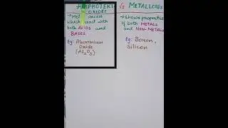 #Amphoteric🤩 #Metalloids Class 10  Science 😊😊