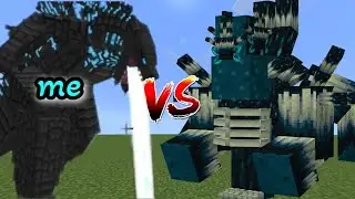 Minecraft:gojira ( me )vs king titan warden | mob battle | morphing Godzilla #minecraft #mobbattle