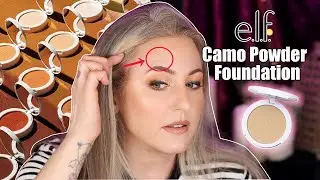 ELF CAMO POWDER FOUNDATION | Try-On + 8HR WEAR TEST!